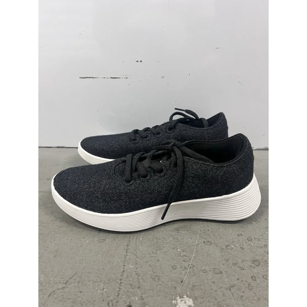 Allbirds Wool Runner 2 Mens Size 9 Black White Athletic Walking Shoes Sneakers